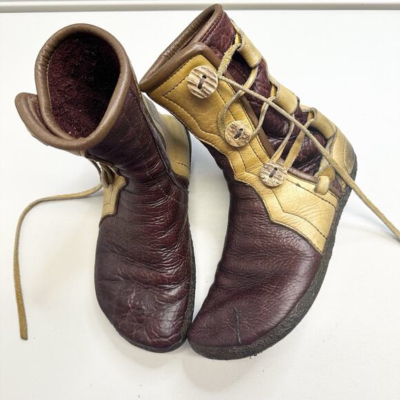 Handmade Moccasin Lace Up Boots Men 9 Barefoot The Soft Approach Leather USA 93 - Picture 3 of 15